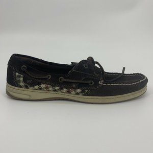 Women's Sperry Top-Sider Brown‎ Suede Boat Shoe Size 10M Slip On 9849027